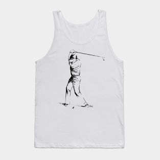 Illustration of a golf player in action. Tank Top